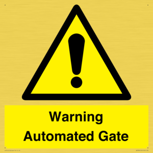Warning Automated Gate